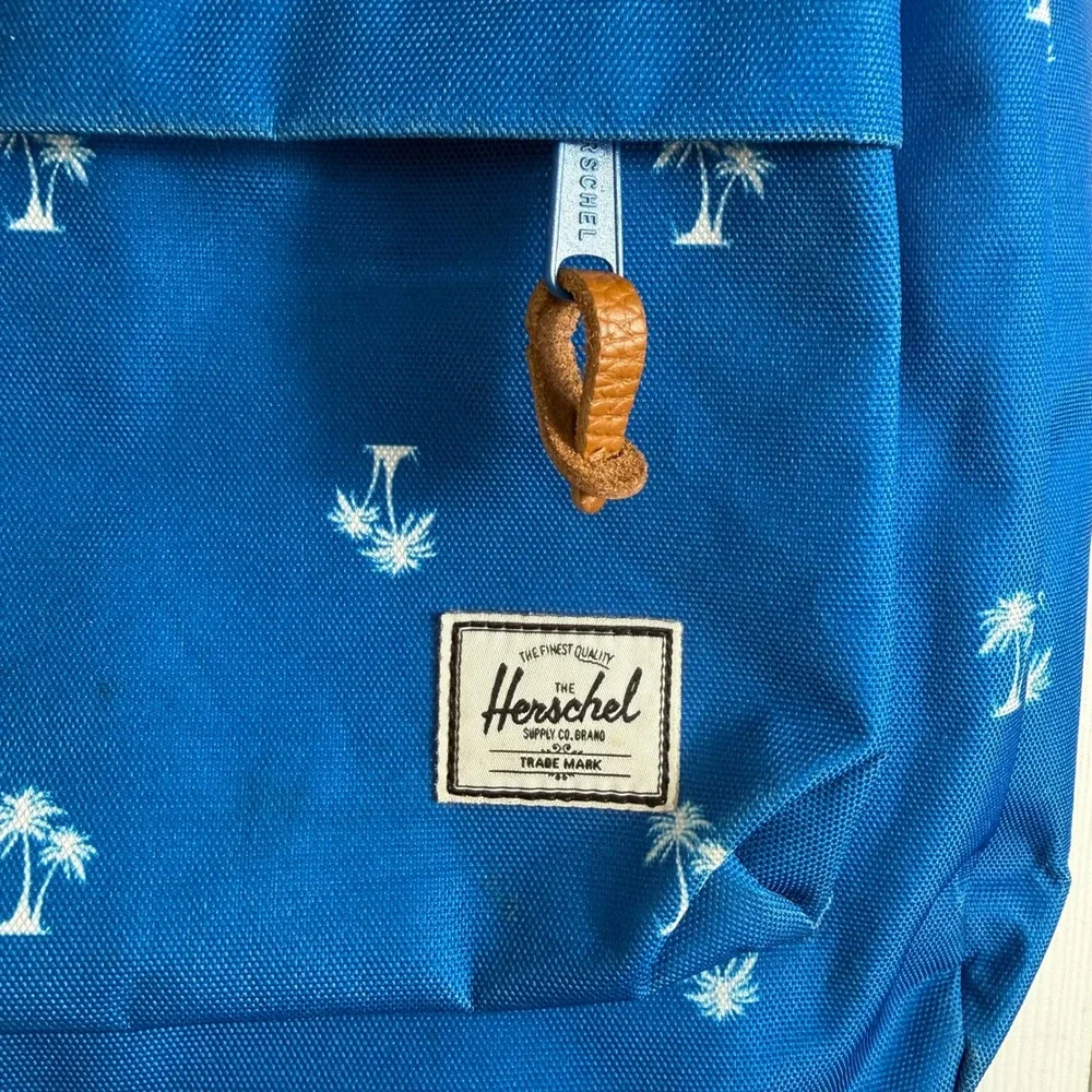 Herschel Heritage Backpack OS Blue Palm Tree Print Tropical Coastal Summer